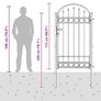 Steel Garden Fence Gate 104x175 cm Image 5