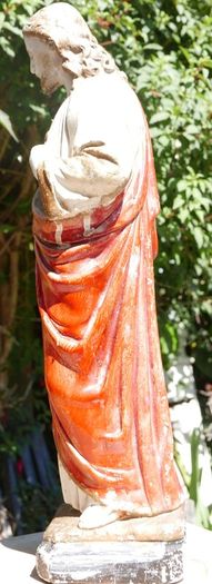 Antique Sacred Heart. Statue 16 inch Plaster Heart Jesus Christ Catholic Church