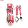 Cars Lightning McQueen Tableware Set Anime Fork Spoon Water Bottle 3-piece Suit Cutlery Set Children's Christmas Gifts Image 2