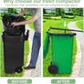Rubbish Press Waste Compactor Trashor Space-saving in Wheelie Bin Trash Can Household Trash Can Press, Manual, Recycle Bin Compactor, Black Image 3