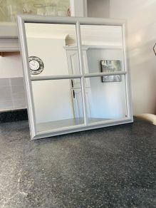 Grey stylish 4 square mirror