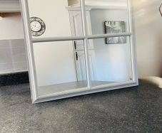 Grey stylish 4 square mirror