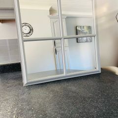 Grey stylish 4 square mirror