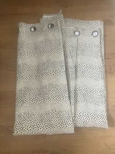 M&Sspotty cotton rich blackout eyelet curtains and cushion covers