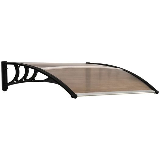 NEW SALE | Curved Window Door Canopy Aluminium Rigid Plastic Polycarbonate Fixed Outdoor Awning Modern Design UV Water Rain Resist