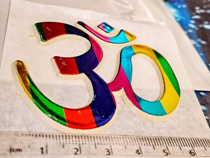 Beautiful OM symbol self adhesive sticker Ohm Aum