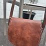 Hand Crafted Morrocan genuine leather satchel crossbody handbags Image 2