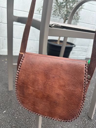 Hand Crafted Morrocan genuine leather satchel crossbody handbags