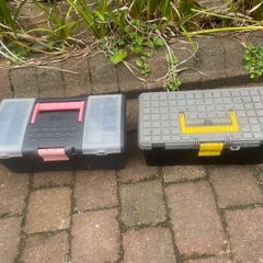 2 Small Plastic Toolboxes