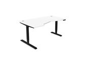 Leap Electric Height Adjustable desk Radial top 1600x1000