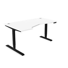 Leap Electric Height Adjustable desk Radial top 1600x1000