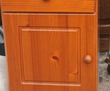 Bed side locker, pine, with top drawer,