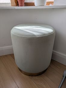 Mint green pouffe footstool