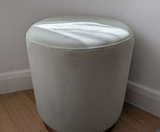 Mint green pouffe footstool