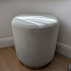 Mint green pouffe footstool