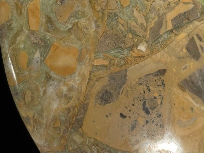 Crystal Heart On Custom Display Stand - Maligano Jasper