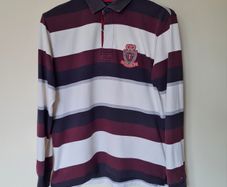 Tommy hilfiger rugby polo Size large Pit to pit 22" stripe cotton number 5 in excellent condition