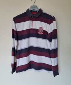 Tommy hilfiger rugby polo Size large Pit to pit 22" stripe cotton number 5 in excellent condition