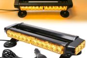 30LEDs Flashing Beacon Light - Recovery Warning Strobe Lighting Bar IP65 with 4 Magnetic Base 7 Flash Patterns for 12V/24V Emergency for vehicles Car Trailer Roof (Amber)
