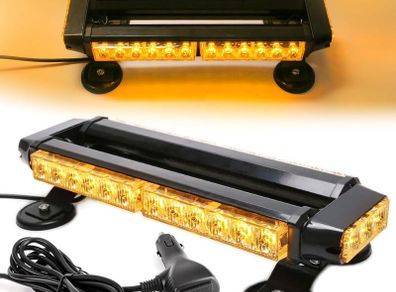 30LEDs Flashing Beacon Light - Recovery Warning Strobe Lighting Bar IP65 with 4 Magnetic Base 7 Flash Patterns for 12V/24V Emergency for vehicles Car Trailer Roof (Amber)