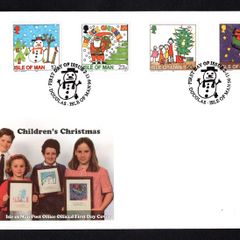1996 Isle of Man Christmas Childress's Paintings Commemorative Stamps First Day Cover (FDC)