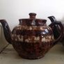 Fabulous Collection of Five Brown Betty Style Teapots, Different Styles, Different Shapes, Different Makers, For Sale as a Set Only, All Have Some Damage - Display Only!! Image 2