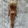 Barbie Mattel Body 2010 Head 1998 Silver earrings Blond red lips damaged leg Please look at the pictures Image 9