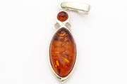 925 Sterling Silver &amp; Natural Baltic Amber Pendant