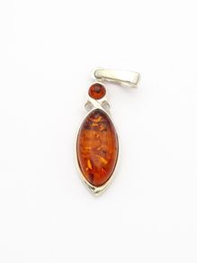 925 Sterling Silver & Natural Baltic Amber Pendant