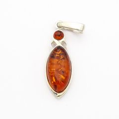 925 Sterling Silver & Natural Baltic Amber Pendant