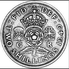 British Florin (2 shillings) coin