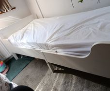 IKEA extendable children's bed with with sprung mattress