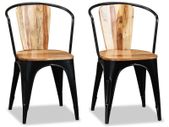 Dining Chairs 2 pcs Solid Acacia Wood