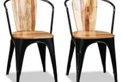 Dining Chairs 2 pcs Solid Acacia Wood