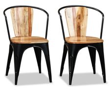 Dining Chairs 2 pcs Solid Acacia Wood