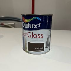 Dulux High Gloss Dark Oak paint unopened