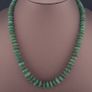 Vintage Tire Shape Jade Beads Necklace 24inches Image 6