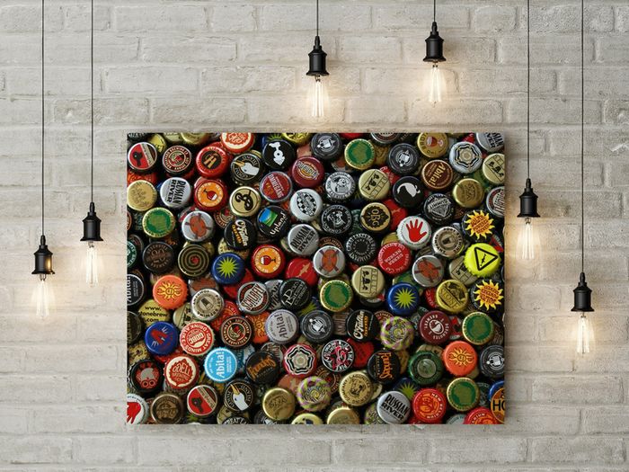 Beer caps printed Wall picture 3mm foamex board printed picture on it wall board wall decor wall art picture