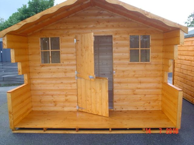 8ft x 12ft  Lodge Garden Shed