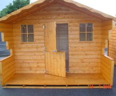 8ft x 8ft Lodge Range Garden Shed
