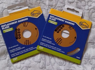 2 x Vitrex 110mm Diamond Tip Disc's Tool