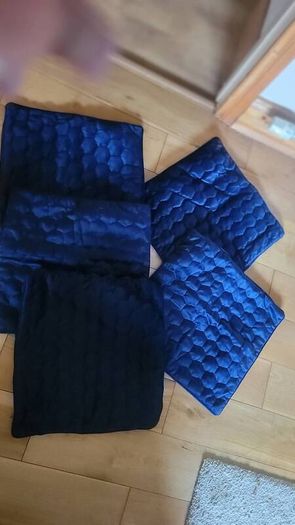 Soft Velour Sapphire Blue Cushion Covers x5