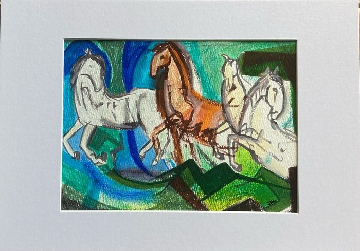 Original art Horse Art original Art Horse painting contemporary Irish Art abstract painting