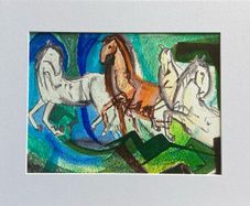 Original art Horse Art original Art Horse painting contemporary Irish Art abstract painting