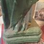 St Anne teaching Virgin Mary to read large chalkware old statue Image 5