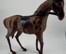 leather horse sculpture