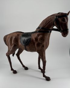 leather horse sculpture