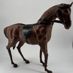 leather horse sculpture