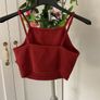 topshop rust shade cropped top size 10 Image 10