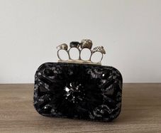 Black ornate occasional bag